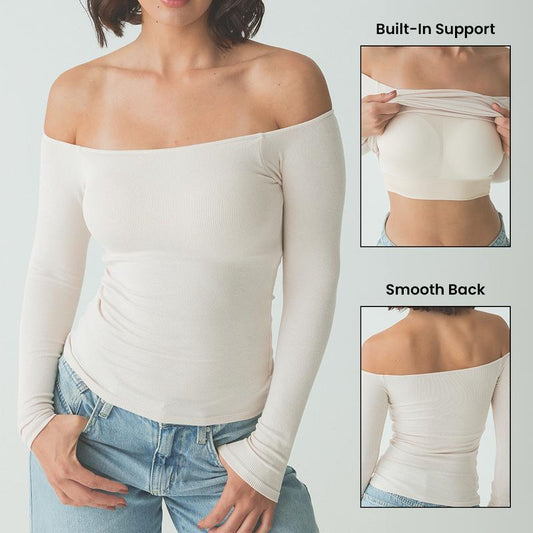 Ribbed One-Shoulder Brami Top