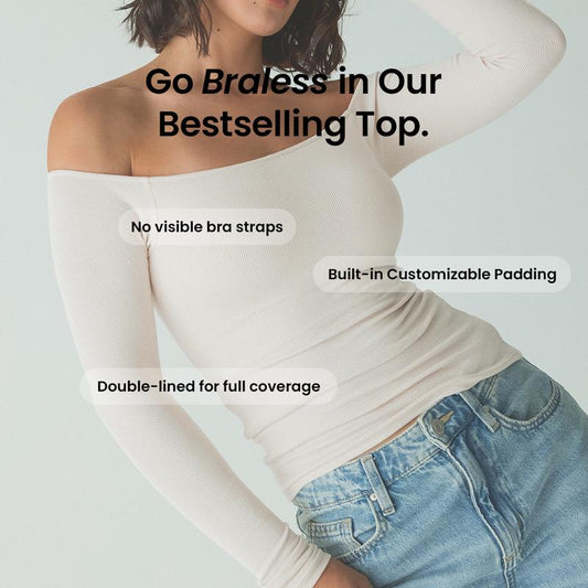 Ribbed One-Shoulder Brami Top