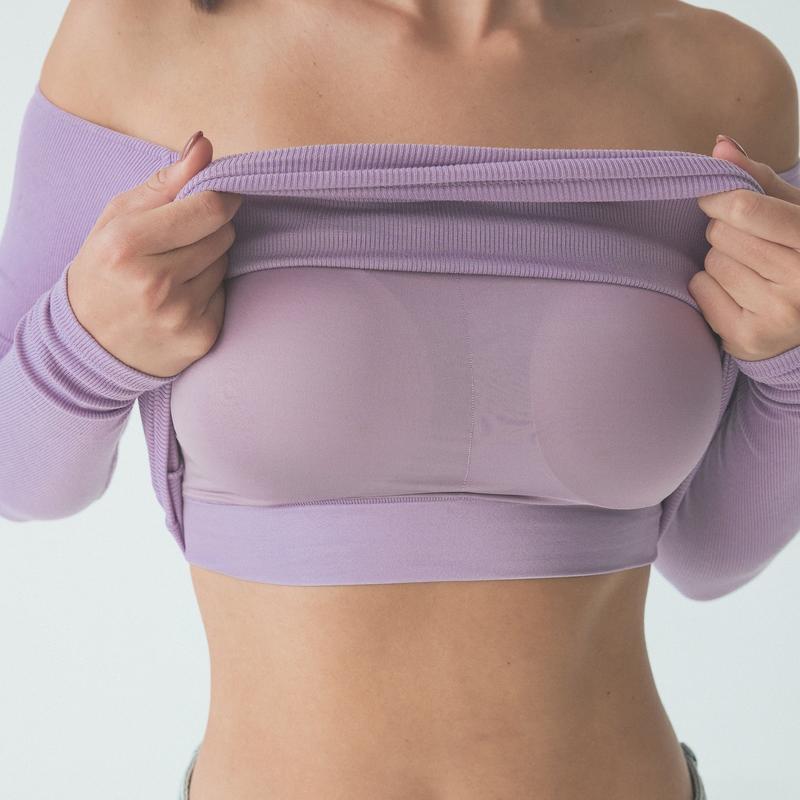 Ribbed One-Shoulder Brami Top