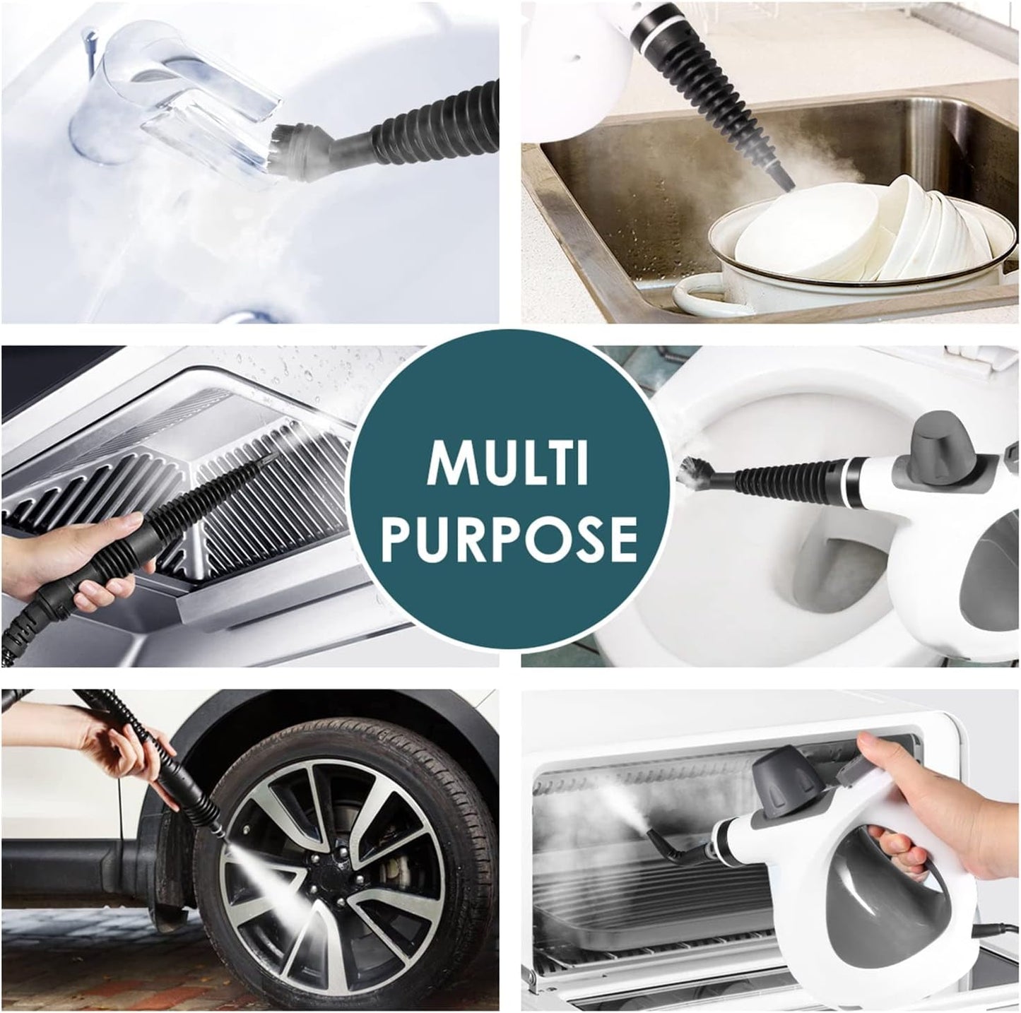 Natural Steam Cleaner with 12 Accessories