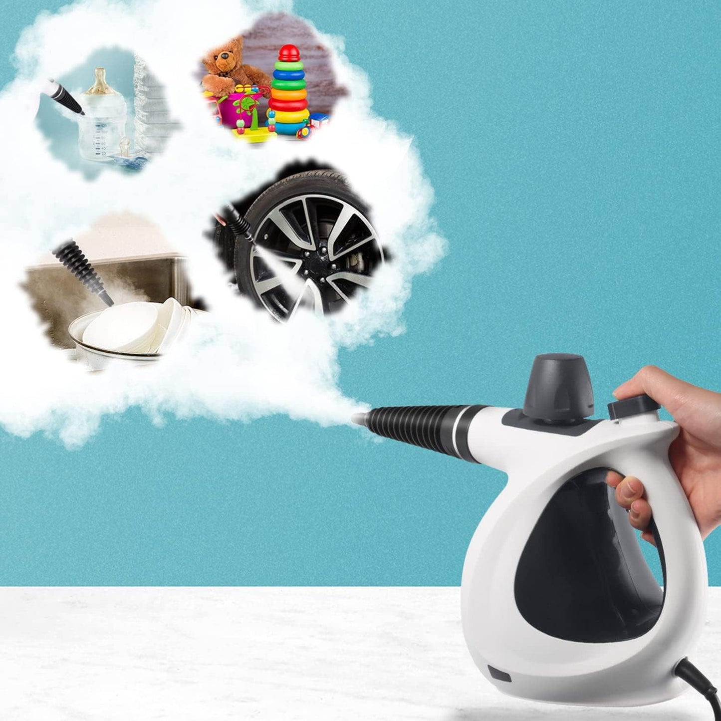 Natural Steam Cleaner with 12 Accessories